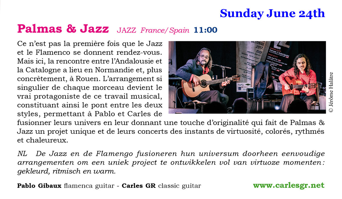 Palmas et Jazz 24 juin 11h Palmas et Jazz 24 juin 11h